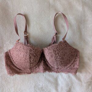 Aerie dusty rose lace bra